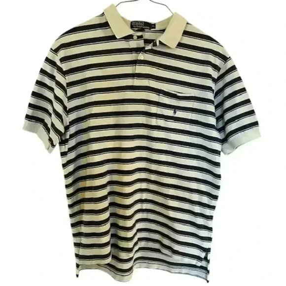Seafoam Green with Blue Stripes Ralph Lauren Polo Shirt, size XL - Picture 1 of 5